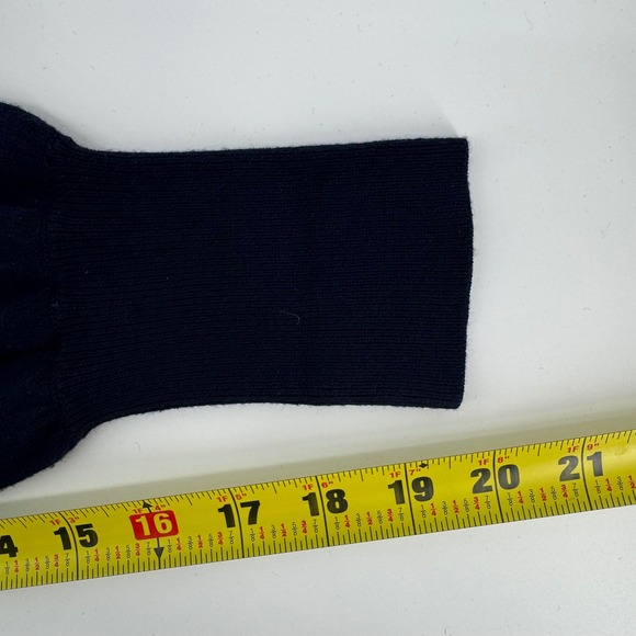 BODEN Navy Puff Sleeve Crewneck Sweater Women UK 12 US 8 Wool Cotton Blend - Picture 6 of 8